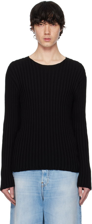 Pleteni pulover Acne Studios Acne Studios Ribbed Sweater Črna | C60098-, 0