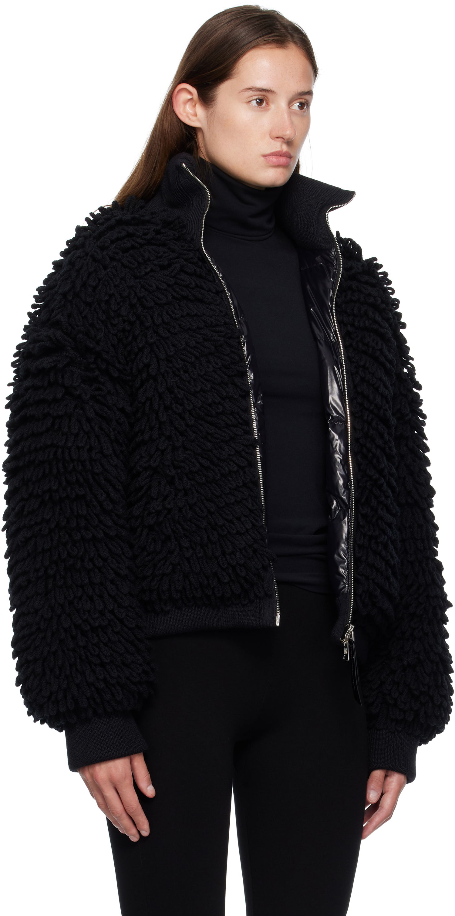 Jakna Moncler EE72 Cardigan Down Jacket Črna | K24039B00004M6567, 1