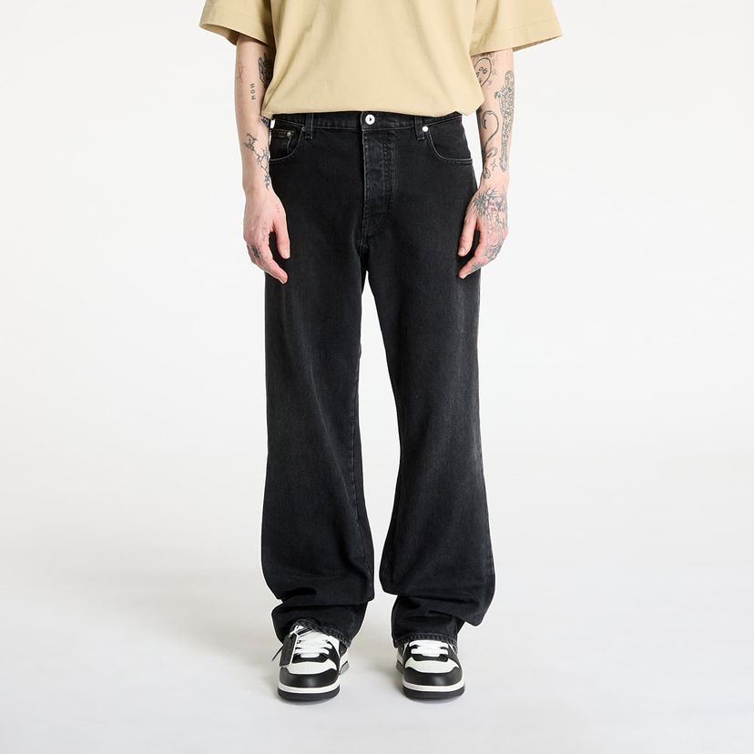 Kavbojke Off-White Off-White Diag Outl Relaxed Jeans 32 Črna | OMYA18JS25DEN0051350