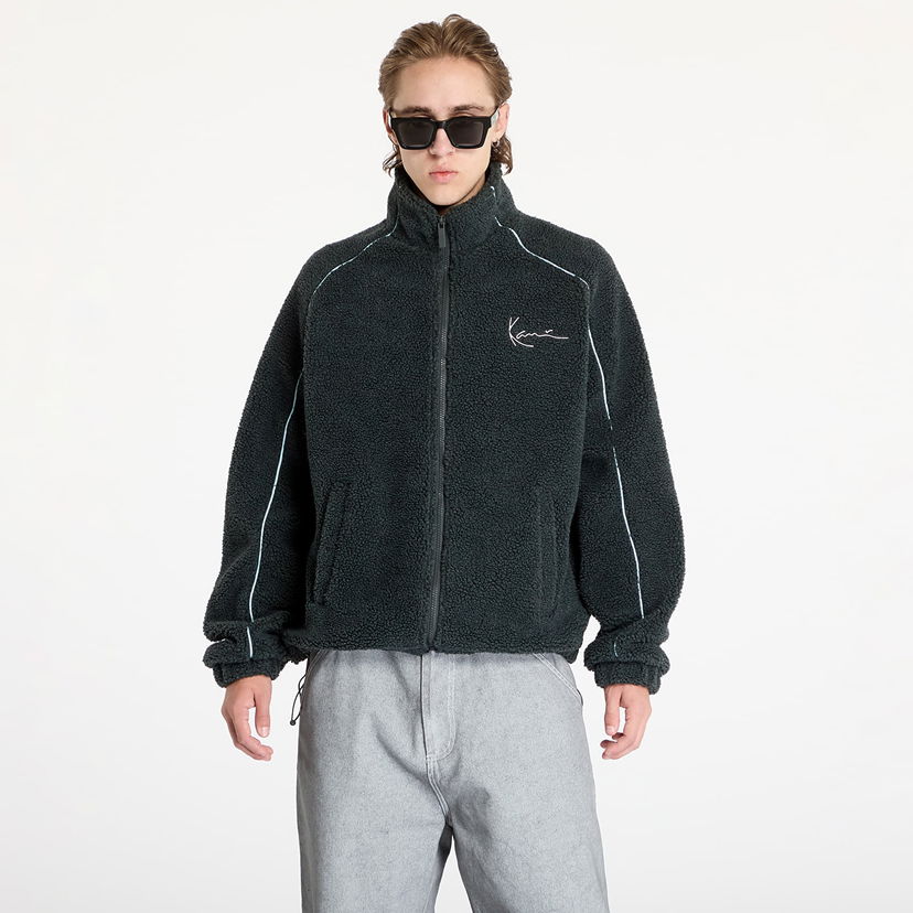 Jakna Karl Kani Jacket Metal Signature Teddy Jacket Black/ Light Blue S Črna | 60780008