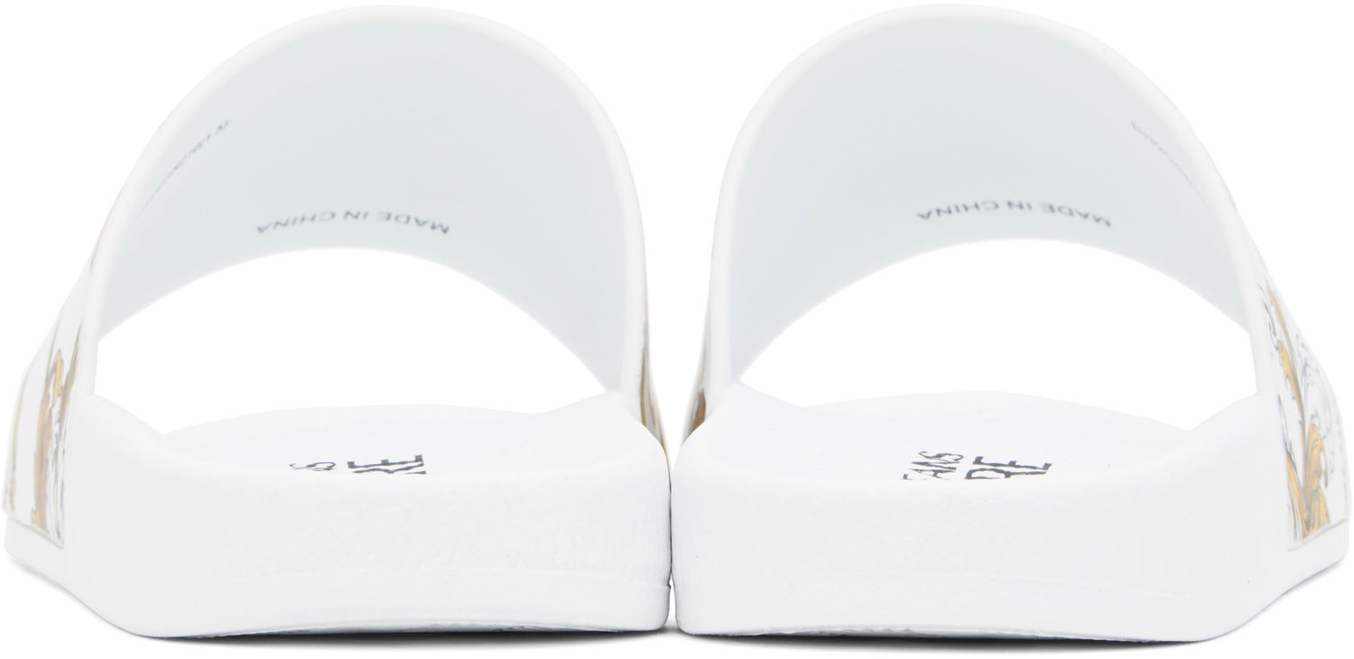 Modni dodatki Versace Versace Jeans Couture Outline Barocco Pool Slides Bela | E78VA3SQ3_EZS365, 1