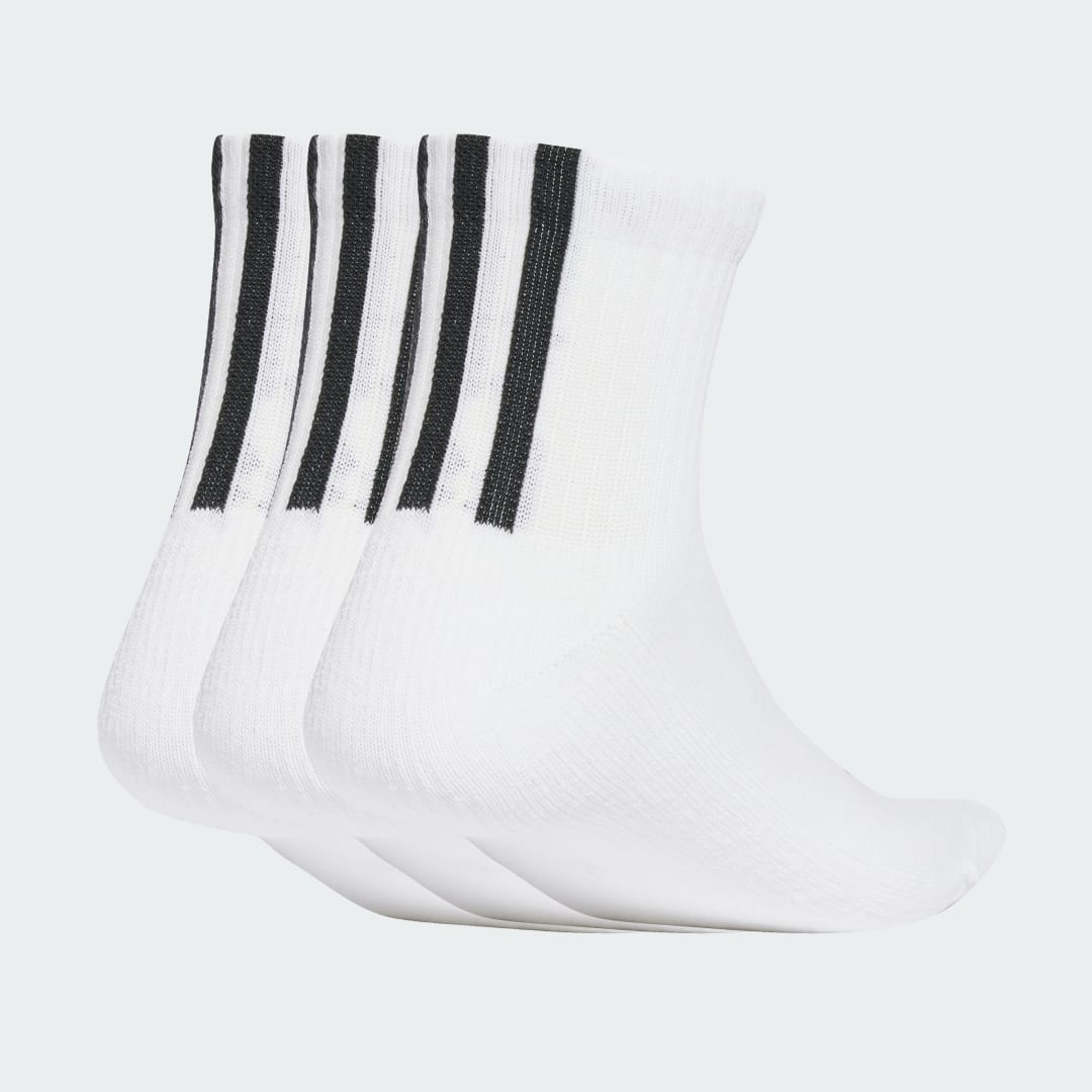 Nogavice adidas Performance Quarter 3 Back Stripes Socks - 3 Pairs Bela | JV7423, 0