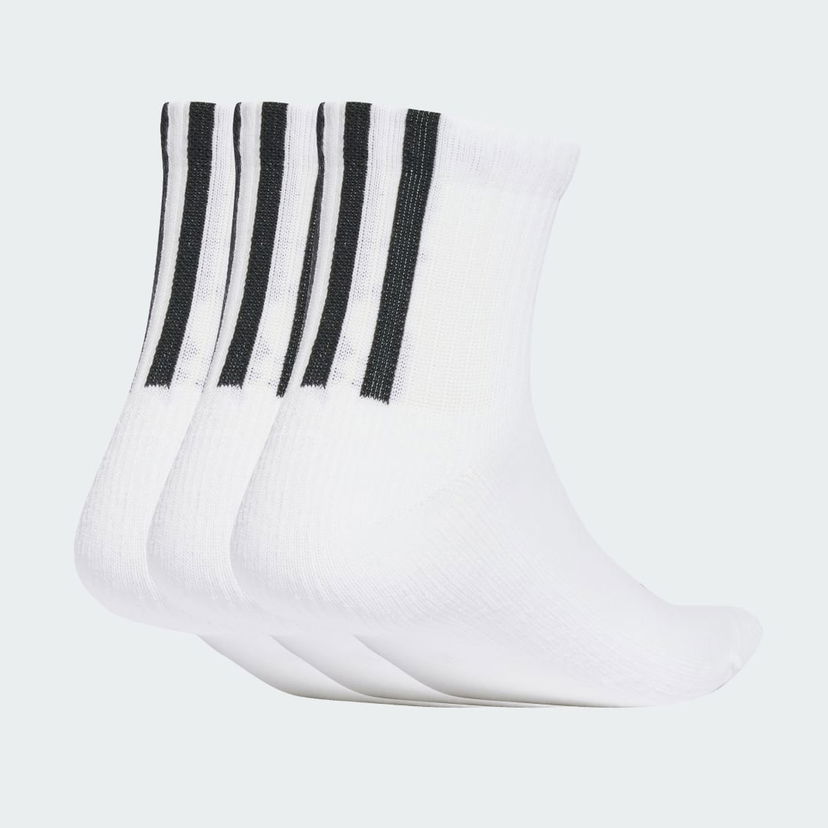 Nogavice adidas Performance Quarter 3 Back Stripes Socks - 3 Pairs Bela | JV7423
