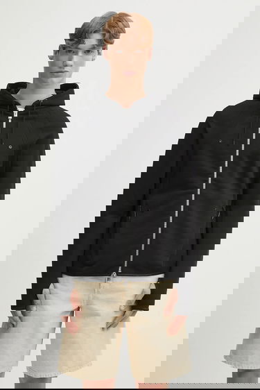 Pulover HELIOT EMIL Heliot Emil Hooded Zip-Up Jacket Črna | PREAW25.M.08.079.BLK01, 0