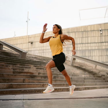 Majica brez rokavov adidas Originals adidas ADIZERO TANK W Rumena | in1117, 5