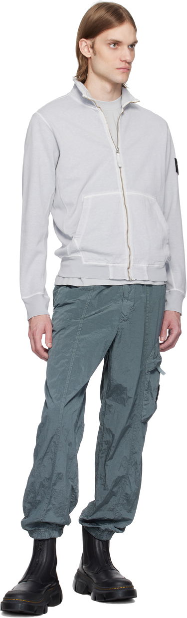 Pulover Stone Island Stone Island Fleece Sweatshirt with Zip Closure Siva | K1S15 6100022 S0060, 4