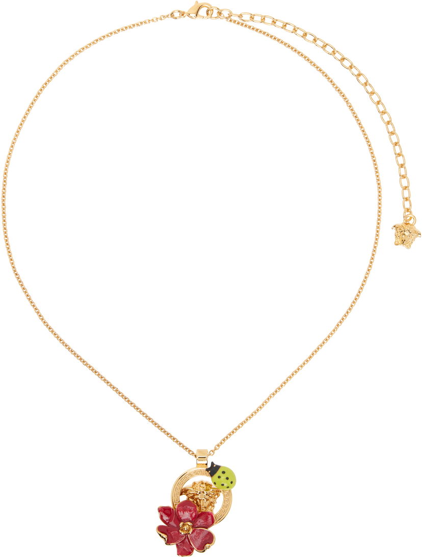 Ogrlica Versace Versace Strawberry Garden Pendant Necklace Kovinski | 1018973_1A00638_4JHG0