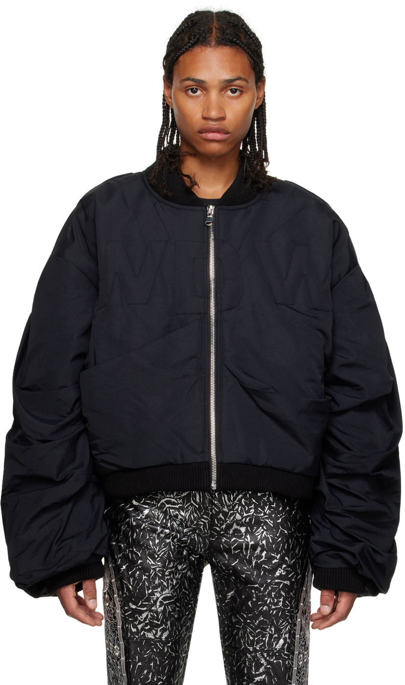 Bomber jakna Who Decides War Draped Bomber Jacket Črna | AW23-JKT-001