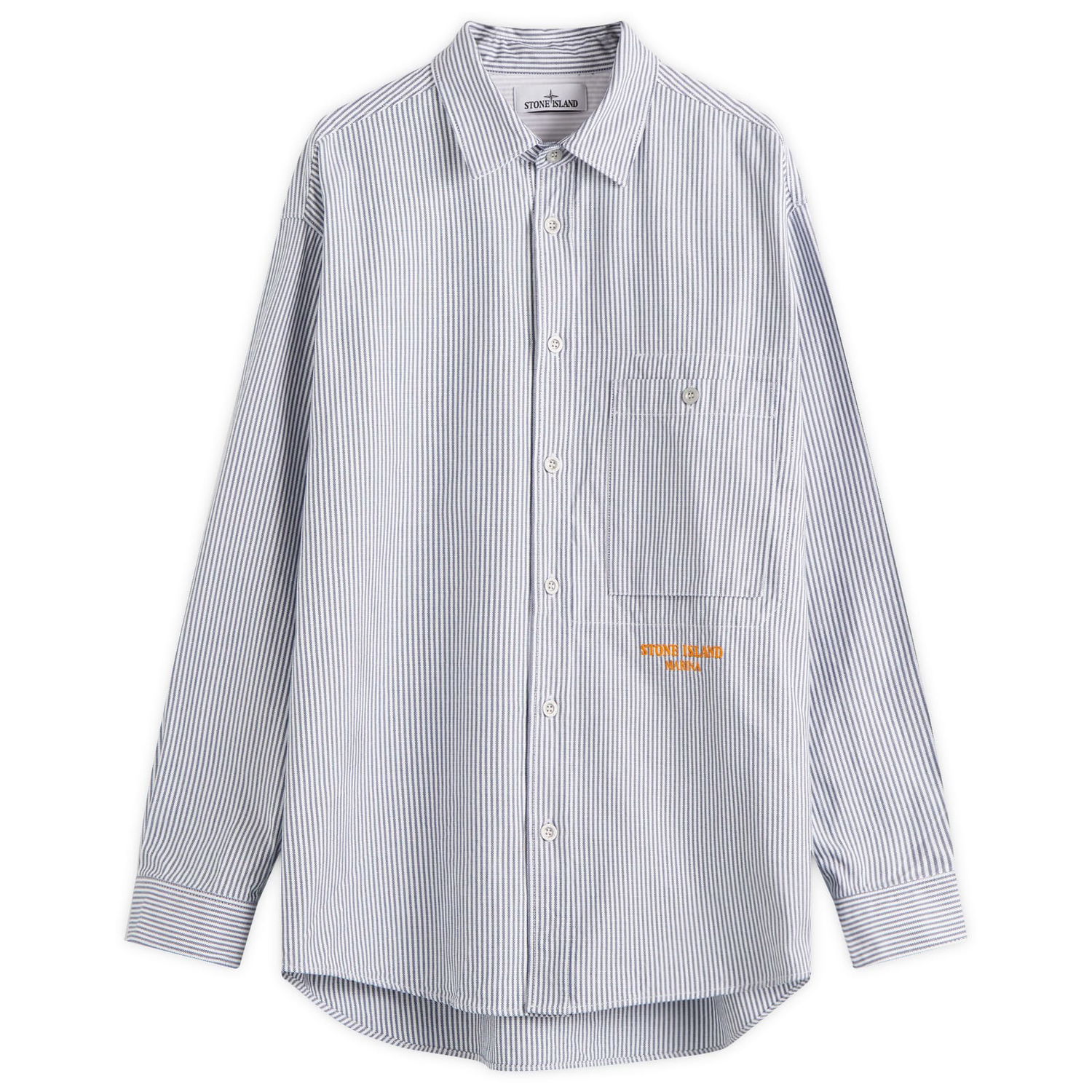 Srajce Stone Island Striped Oxford Shirt, Size Large Modra | K1S151100007-V0028, 1