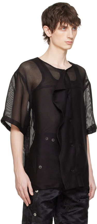 Telovnik Feng Chen Wang Feng Chen Wang Layered Mesh Vest Črna | FUS17JK10, 3