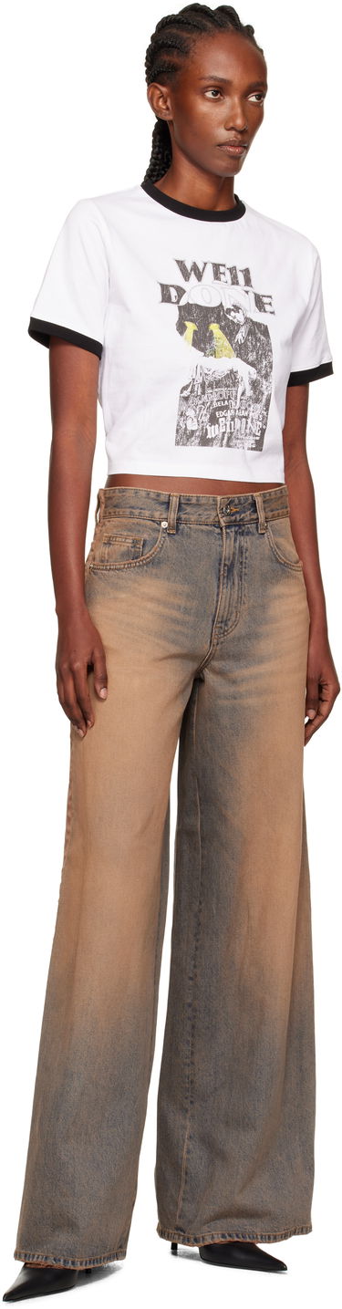 Kavbojke We11done We11done Wide Leg Jeans Rjava | WD-DP2-25-339-W-BG, 3