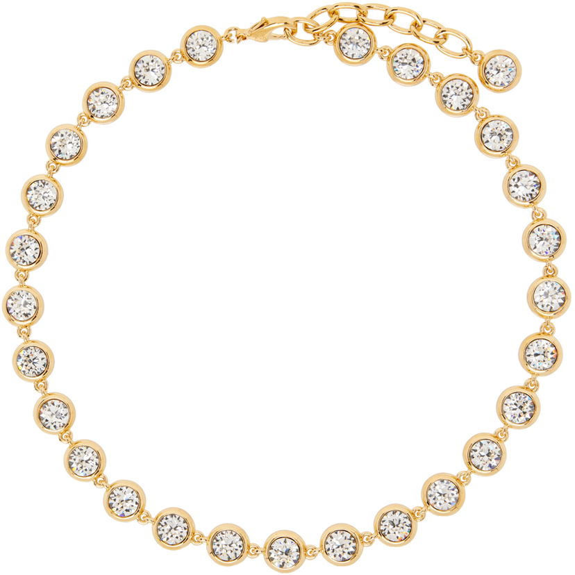 Ogrlica Amina Muaddi Crystal Tennis Necklace Kovinski | IRIS NECKLACE