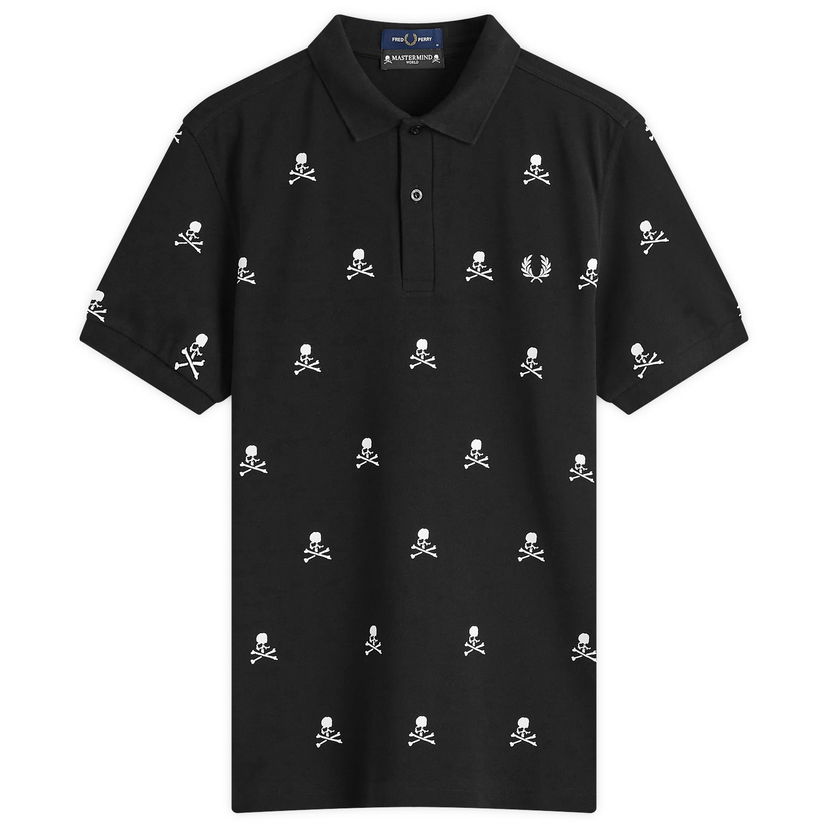 Polo majica Fred Perry Skull Polo Shirt Black Črna | SM8176-BLK