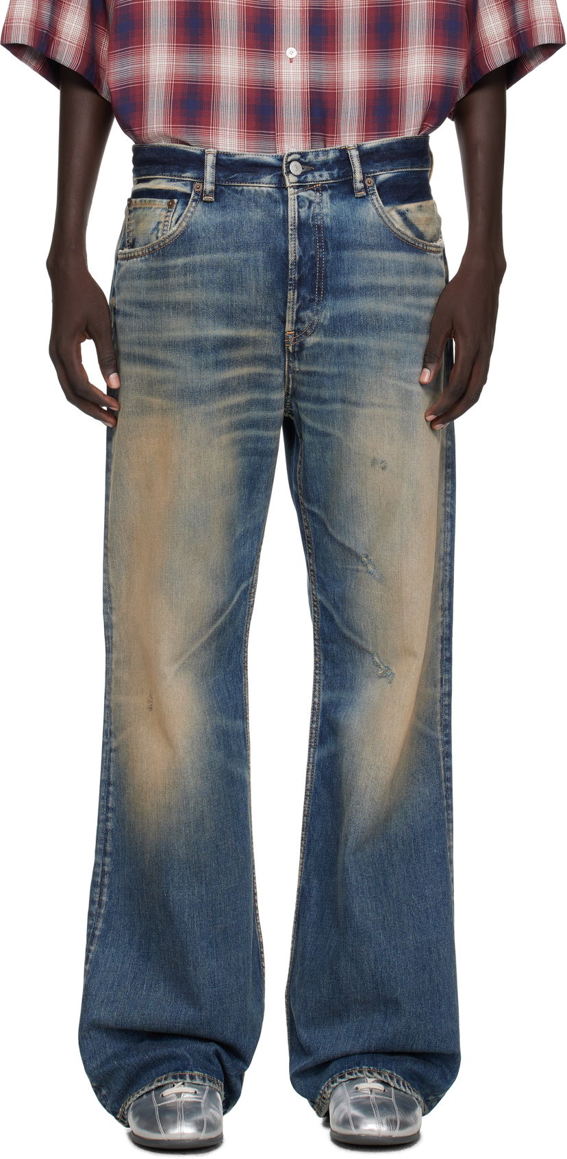 Kavbojke Acne Studios Acne Studios Regular Fit 2021M Jeans Modra | B00424-