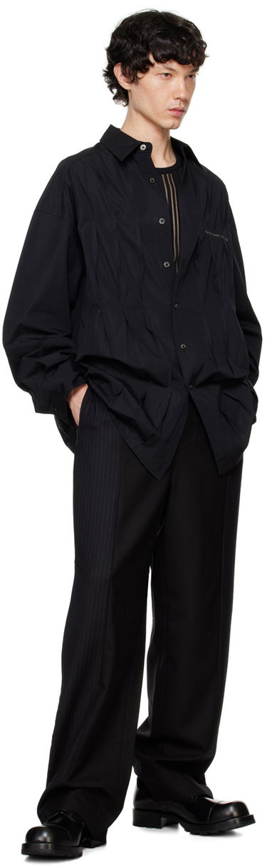 Srajce Feng Chen Wang Feng Chen Wang Pleated Shirt Črna | FUF18SR09, 3