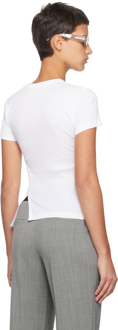 Majica brez rokavov Helmut Lang Helmut Lang Asymmetrical Slash T-Shirt Bela | N09HW505, 2