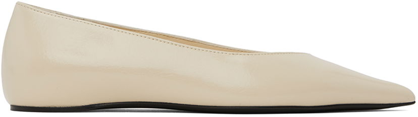 Oblačila TOTEME TOTEME Asymmetric Ballerina Flats Bež | 241-WAS990-LE0046
