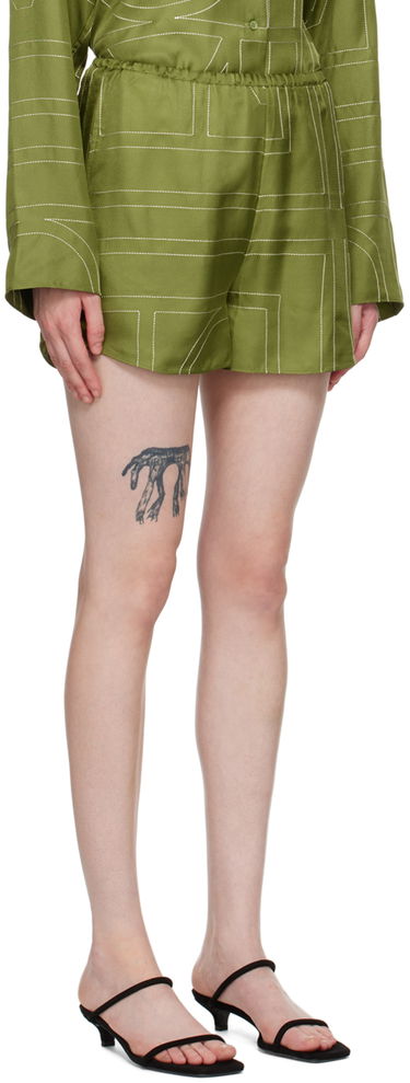 Kratke hlače TOTEME TOTEME Monogram Shorts Zelena | 241-WRB1141-FB0089, 1