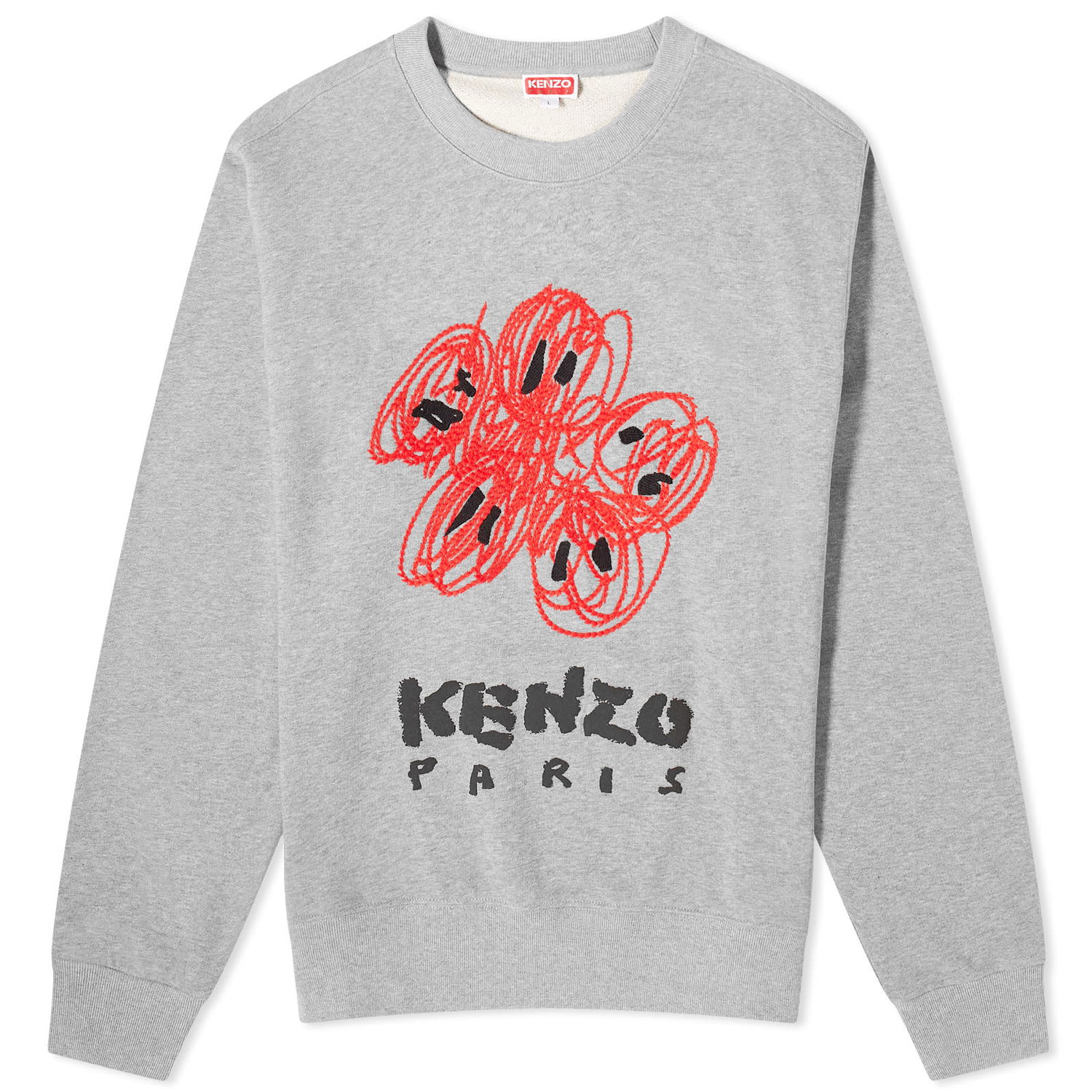Pleteni pulover KENZO Drawn Varsity Crewneck Siva | FE55SW1704MF-94C, 0