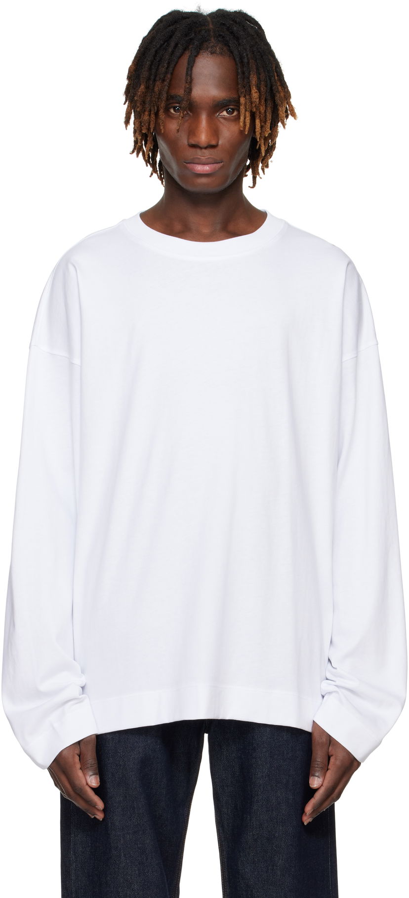 Pleteni pulover Dries Van Noten Dries Van Noten Long Sleeve T-Shirt Bela | 251-021112-1603