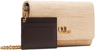 Torba za čez ramo CHLOÉ Chloé Iconic Flap Wallet On Chain Clutch Bež | CH25UP559P19, 1