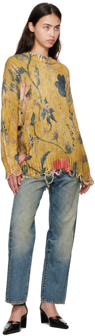 Pleteni pulover R13 R13 Printed Oversized Sweater Rumena | R13WY197-Y222A, 3