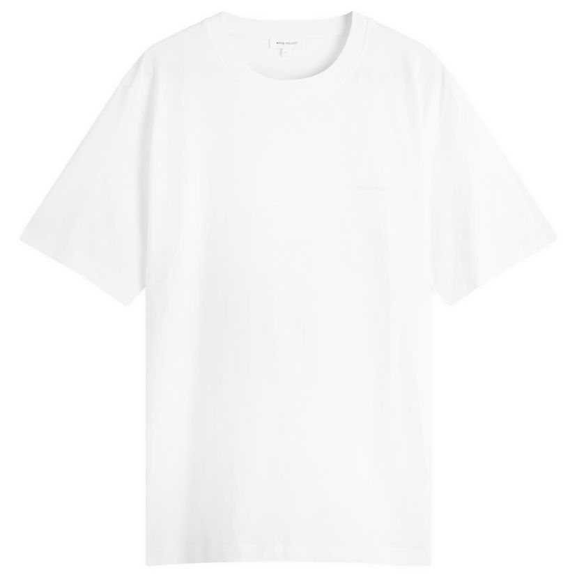 Majica NORSE PROJECTS Norse Projects Johannes Logo Print T-Shirt, Size Large Bela | N01-0684-0001