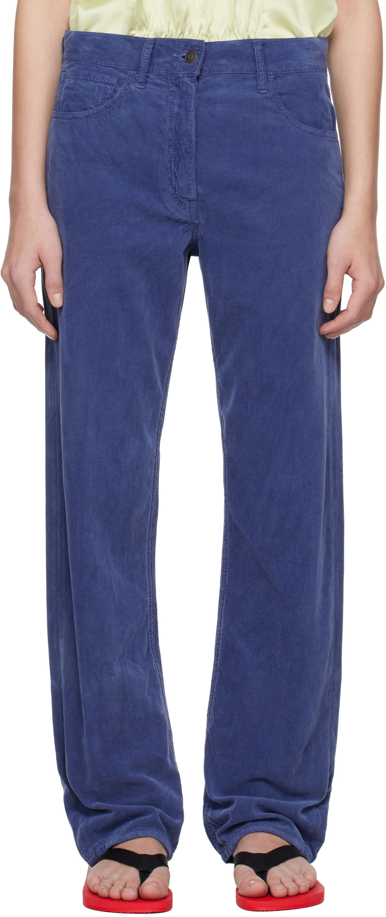 Hlače The Row The Row Tarley Corduroy Trousers Modra | 8766-W3737, 0
