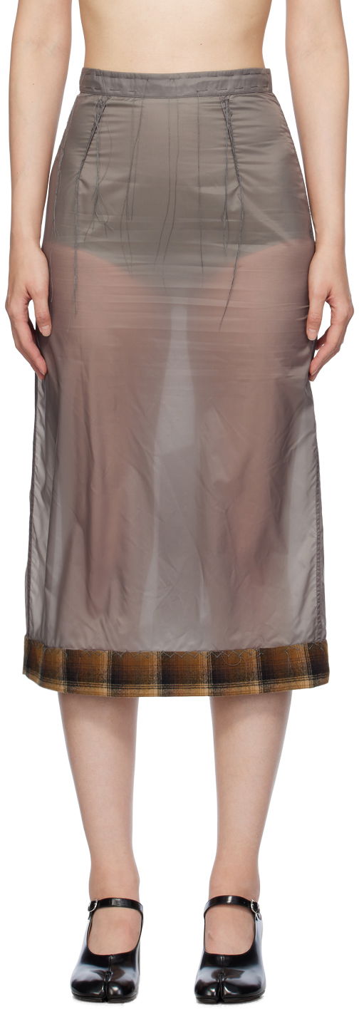 Krila Maison Margiela Trim Midi Skirt Siva | S51ME0013 S54847