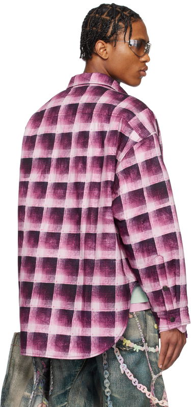 Srajce Acne Studios Acne Studios Check Button-Up Shirt Roza | B90814-, 2