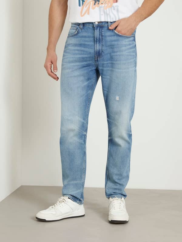 Kavbojke GUESS James Relaxed Denim Pant Modra | M4GA14D5AZ4, 0