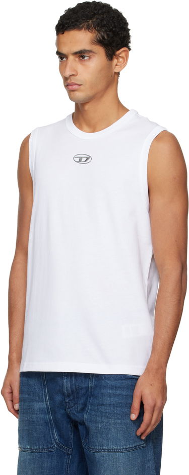 Majica brez rokavov Diesel Tank Top with Oval Logo Bela | A15372-0CLBR-100, 3