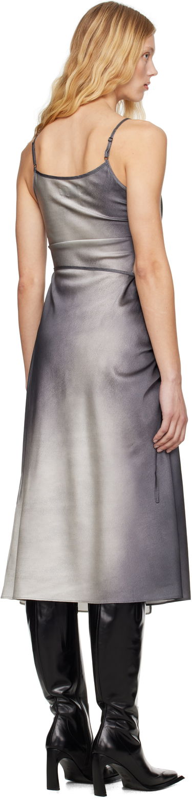 Obleke Feng Chen Wang Feng Chen Wang Draped Midi Dress Siva | FWS19DR01, 2