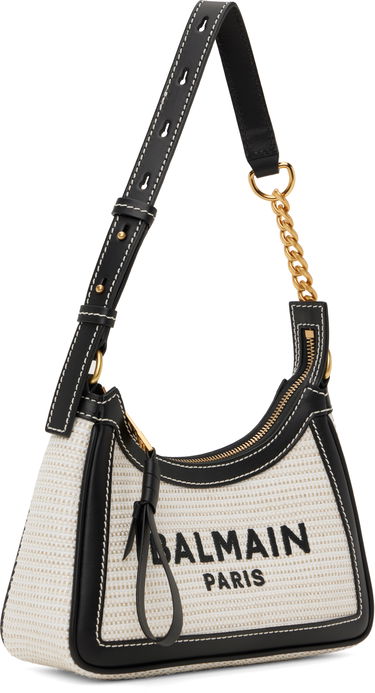 Torba za čez ramo Balmain Balmain B-Army Raffia Shoulder Bag Črna | EN0BT743TRHS, 1