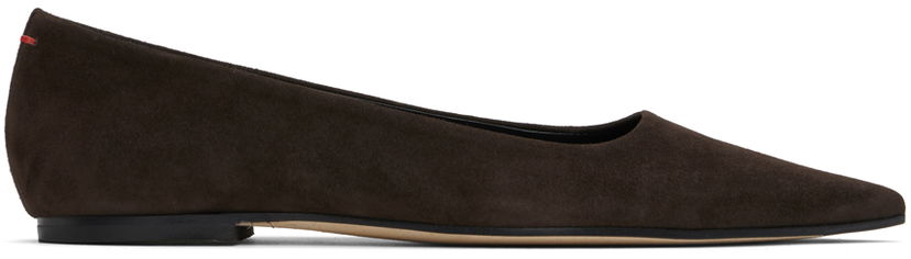 Obleke Aeyde Aeyde Cassy Suede Ballerina Flats Rjava | A11-FL-SNDP8 FL130-FW24-953-017