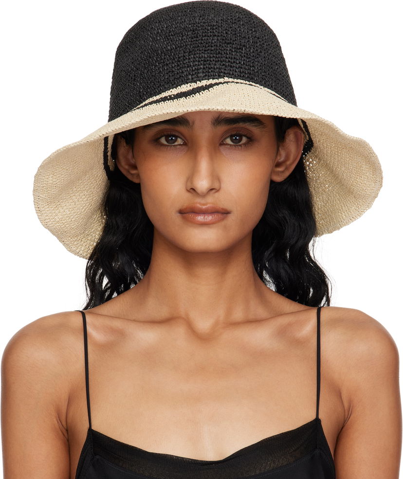 Klobuk TOTEME TOTEME Paper Straw Beach Hat Črna | 253-WSH0027-FB0489