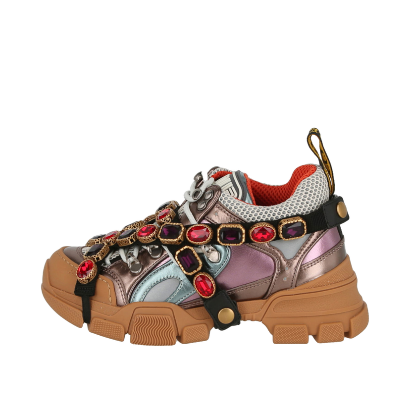 Superge in čevlji Gucci Flashtrek Crystal Metalic W Rjava | 537133 DOR60 8266