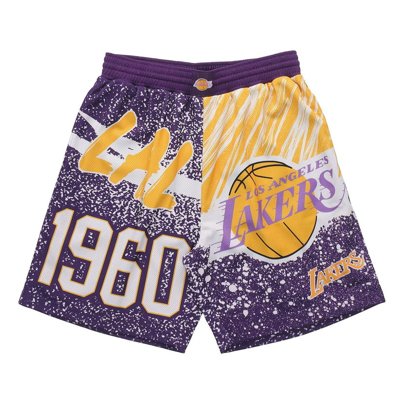 Kratke hlače Mitchell & Ness Mitchell & Ness NBA Los Angeles Lakers Jumbotron Sublimated Shorts Lila | SHORAJ19071-LALPURP