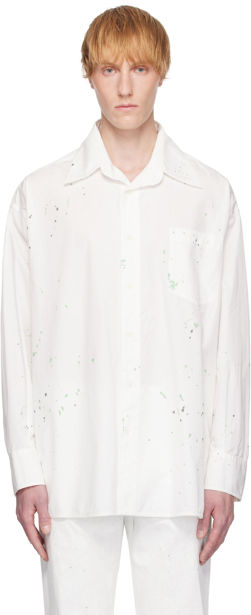 Srajce Maison Margiela MM6 Maison Margiela Painter Shirt Bela | SH2DT0022 M35458