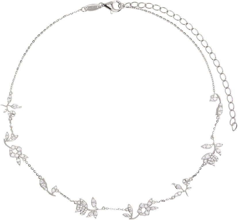 Ogrlica SHUSHU/TONG YVMIN Edition Floral Zircon Choker Kovinski | 25631SLV00NN