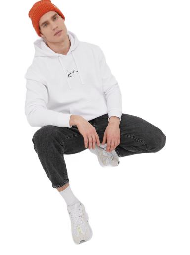 Pulover Karl Kani Small Signature Hoodie Bela | KKMQ12005