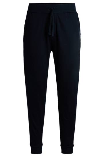 Trenirka BOSS Cotton-Terry Tracksuit Bottoms Črna | 50527454