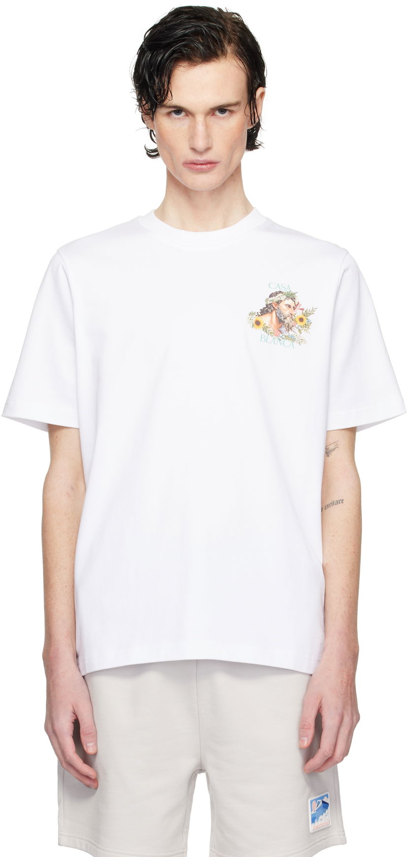Majica Casablanca Graphic Print T-Shirt Bela | MPS25-JTS-001-01