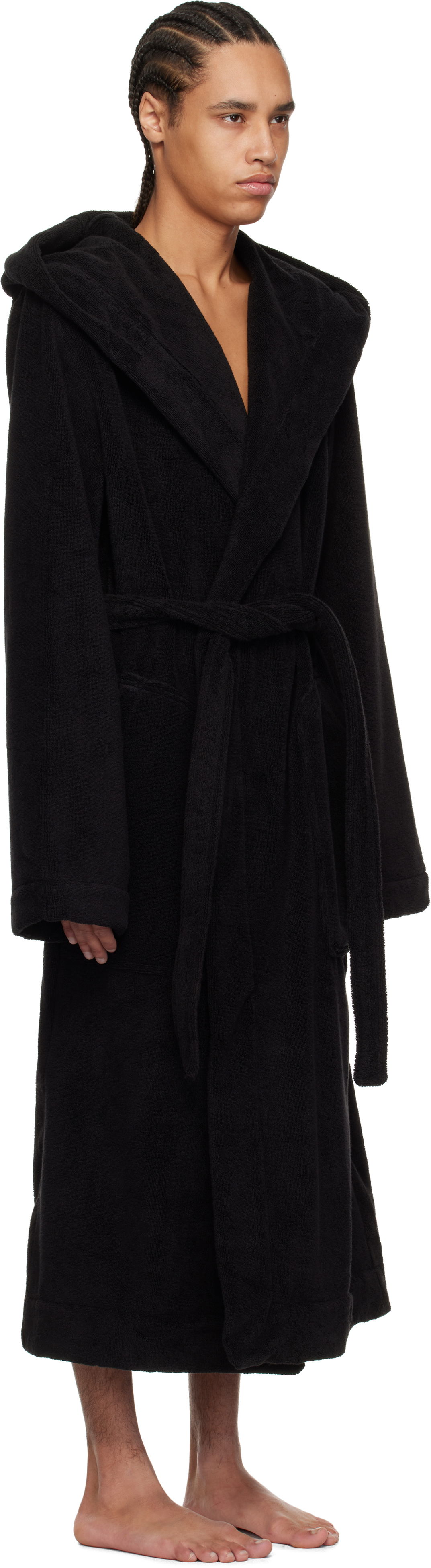 Pižame Rick Owens Rick Owens Beach Hooded Bathrobe Črna | RH0000002 SPO1, 1