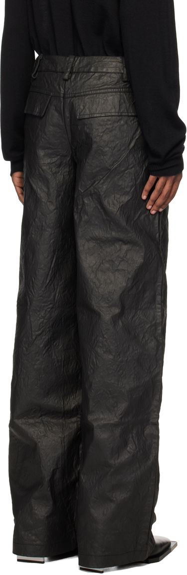 Hlače HELIOT EMIL Armada Crinkled Wide Leg Trousers Črna | AW24_M_10_178_BLK01, 2