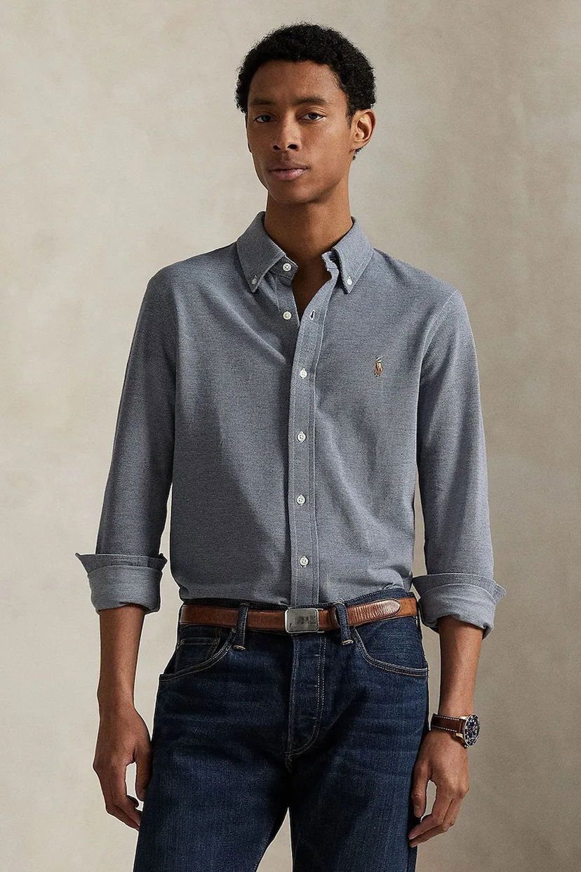 Srajce Polo by Ralph Lauren Polo Ralph Lauren Regular Fit Button-Down Shirt Siva | 710979488