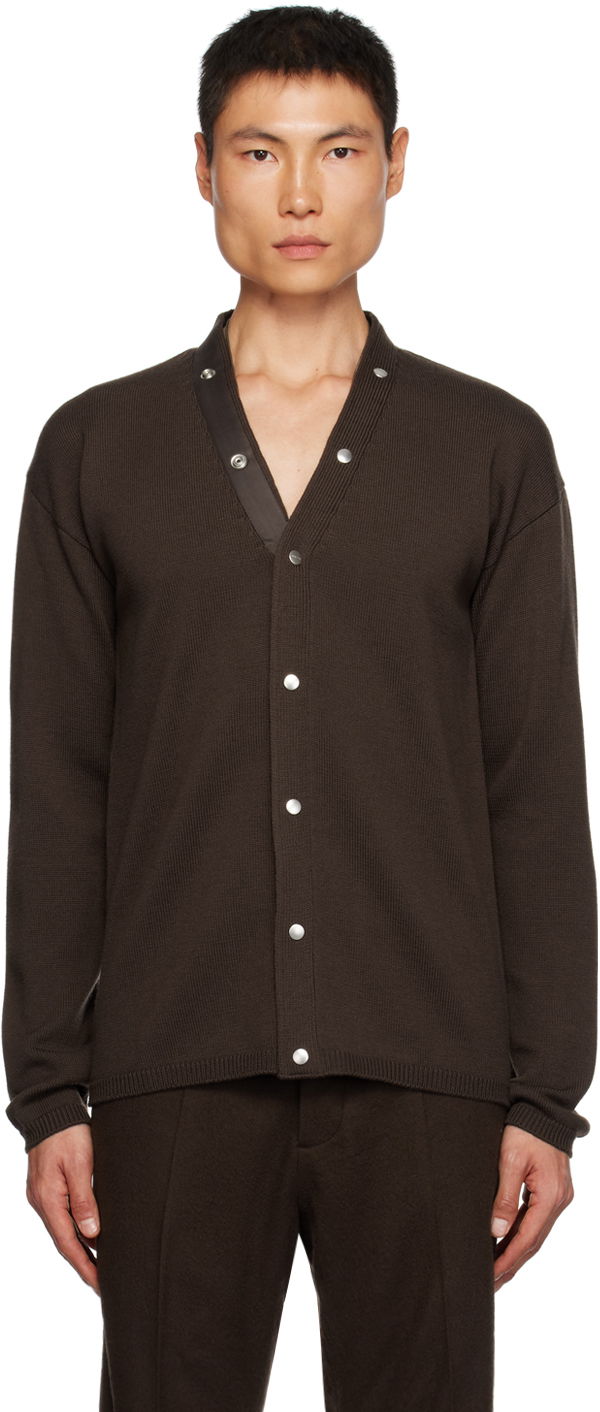 Pleteni pulover Rick Owens Peter Cardigan Rjava | RU02C7608 M, 0