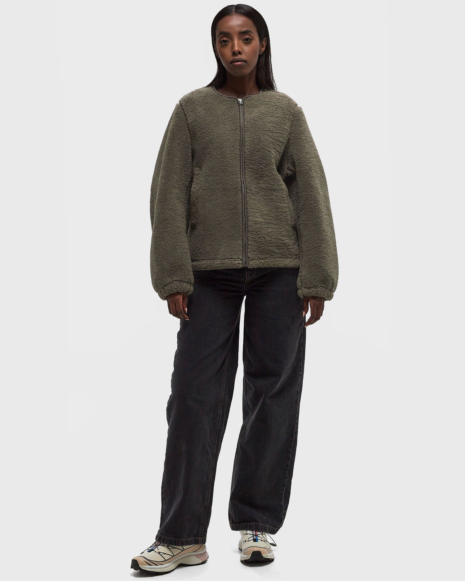 Pleteni pulover Samsoe Samsoe Samsøe & Samsøe Saautumn Fleece Jacket Zelena | F24400015-BUNGEE-CORD, 1