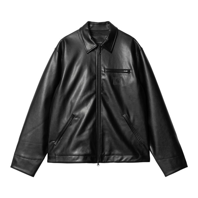 Jakna Carhartt WIP Black Faux Leather Jacket Črna | I034426_6