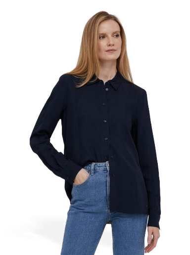 Srajce Tommy Hilfiger Regular Fit Twill Shirt Mornarica | WW0WW39388